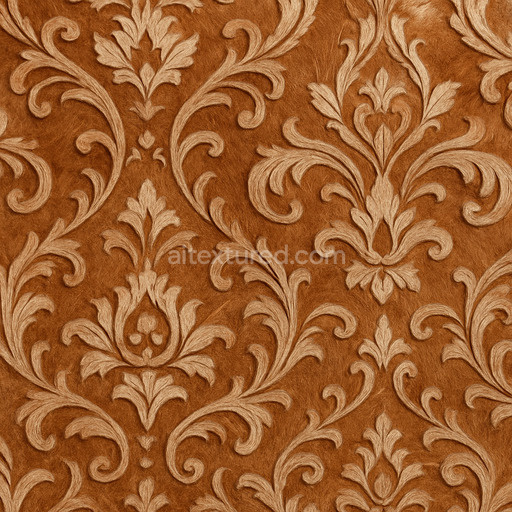 Ornate Cowhide Texture Seamless 1024X1024