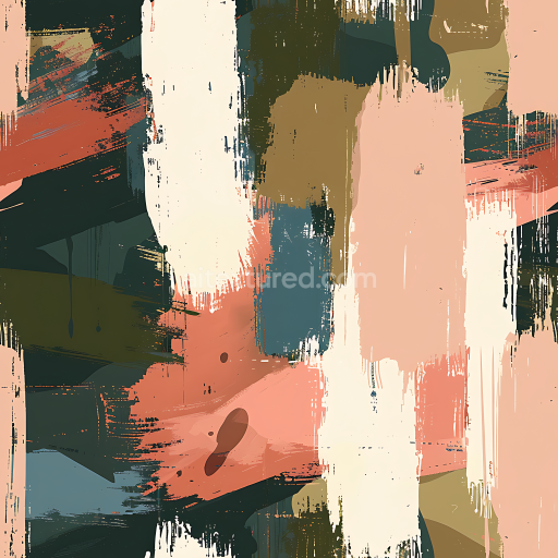 Seamless 3D Artistic Brush Stroke Camouflage PBR Texture with Abstract Organic Shapes