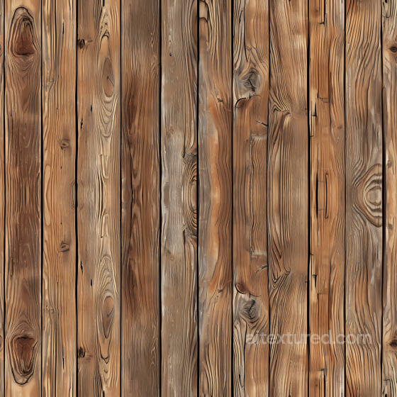 Rustic Pine Wood Planks PBR Texture with Natural Grain and Knots Wood texture preview