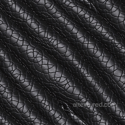 Cracked Black Leather PBR Texture with Glossy Finish and Deep Grain seamless Leather PBR texture