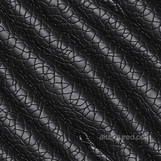 Cracked Black Leather PBR Texture with Glossy Finish and Deep Grain Leather texture preview