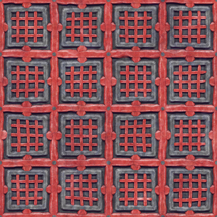Stylized Cartoon Hand Painted Handpainted Metal Plates seamless PBR texture preview