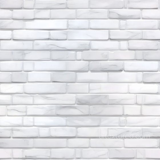 Cracked White Marble Brick Wall Texture with Subtle Fractures Brick texture preview
