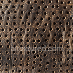 seamless Seamless 3D PBR Texture of Distressed Brown Perforated Leather with Deep Grain and Wrinkled Surface texture 8k free download PBR