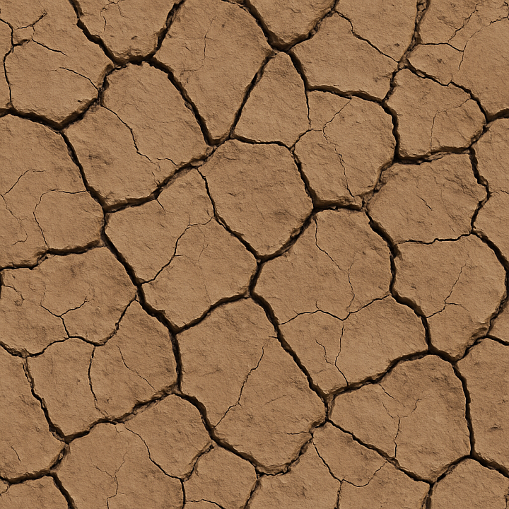 Clay Soil Cracked Plates seamless PBR texture preview