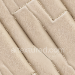 seamless Seamless 3D Quilted Creamy Beige Leather PBR Texture with Fine Grain and Stitched Panels texture 8k free download PBR