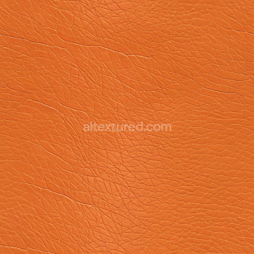 Seamless 3D Aged Orange Leather PBR Texture with Fine Wrinkles