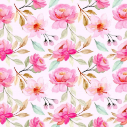 seamless Seamless 3D PBR Pink Flower Watercolor Fabric Texture with Soft Floral Patterns texture 8k free download PBR