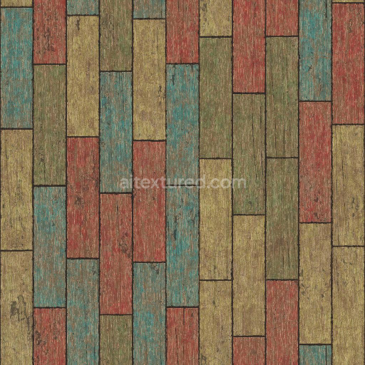 Preview — Colorful Painted Wood Planks | Free PBR