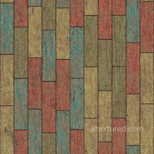 Colorful Painted Wood Planks | Free PBR seamless Wood PBR texture