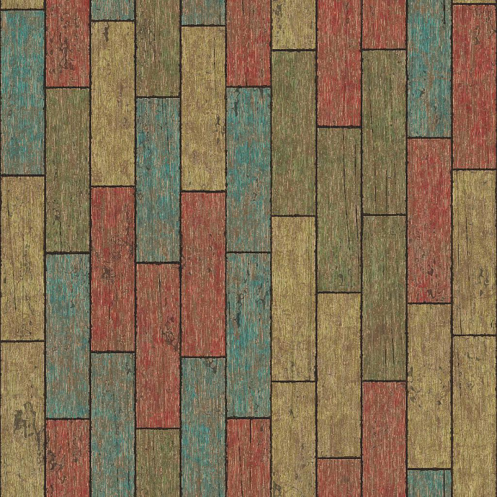 Colorful Painted Wood Planks seamless PBR texture preview
