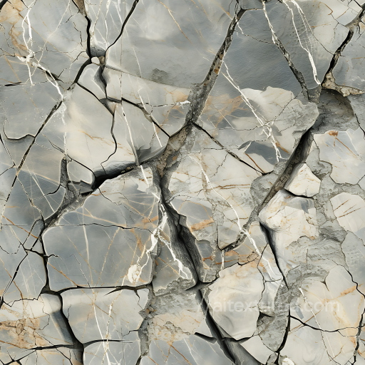 Cracked Marble Stone Ground PBR Texture with Veined Patterns seamless Stone PBR texture