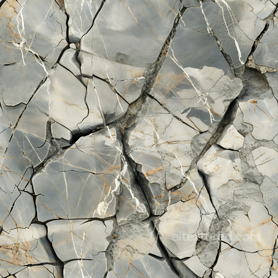 Cracked Marble Stone Ground PBR Texture with Veined Patterns Stone texture preview