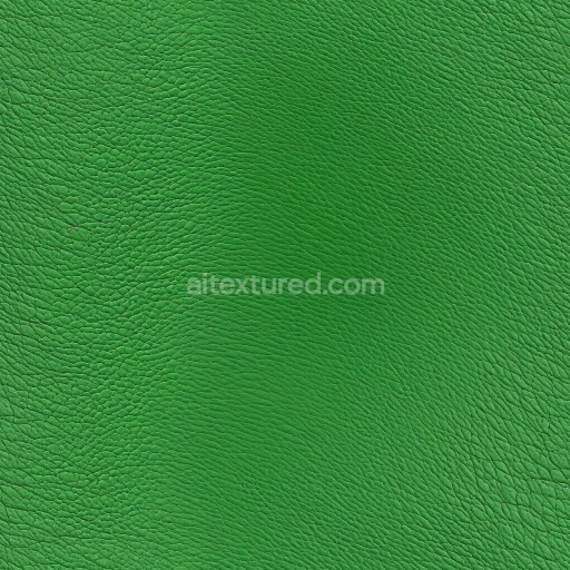 Seamless Bright Green Pebbled Leather PBR Texture with Fine Grain and Natural Wrinkles