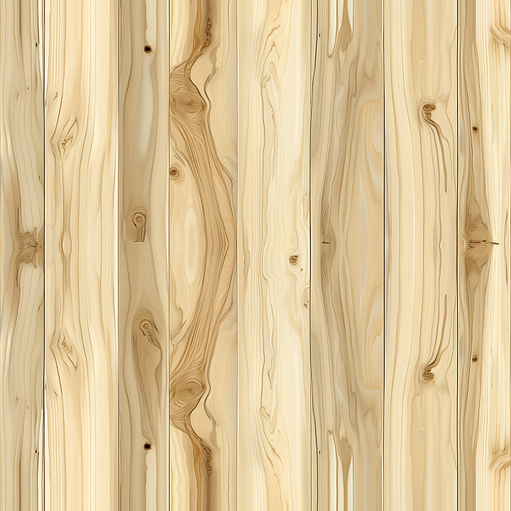Pine Wood Planks With Natural Knots and Light Grain seamless PBR texture preview