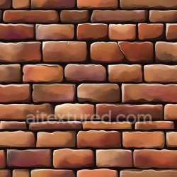 seamless Seamless 3D Cracked Brick Wall PBR Texture with Warm Earthy Tones texture 8k free download PBR