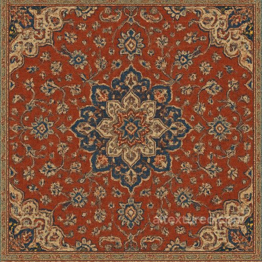 Detailed Oriental Carpet Seamless Texture seamless Carpet PBR texture
