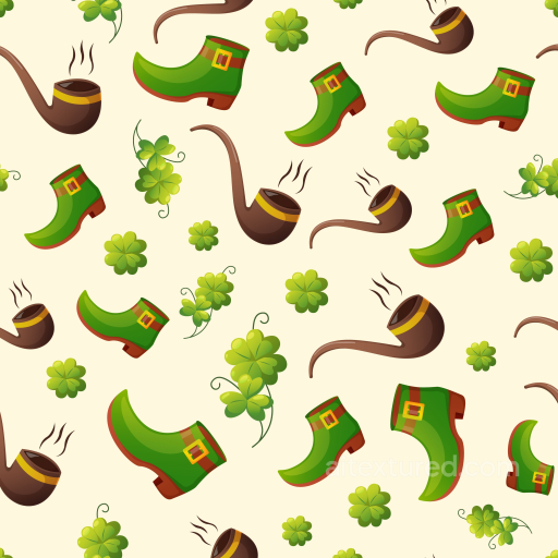Featuring St Patrick's Day Icons with Green Boots and Shamrocks seamless St patrick digital paper bundle PBR texture