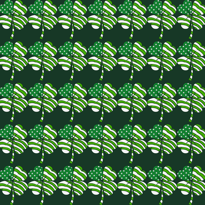 Featuring St Patricks Clover with US Flag Pattern seamless PBR texture preview
