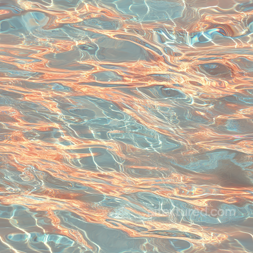 Pool Water Texture Featuring Soft Ripples and Warm Golden Reflections seamless Water PBR texture