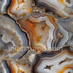 seamless Seamless 3D PBR Agate Stone Texture with Layered Bands and Crystalline Centers texture 8k free download PBR