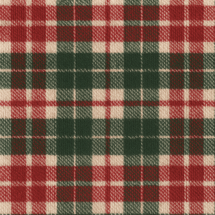 Plaid Fabric Cozy Knit Wool Holiday seamless PBR texture preview