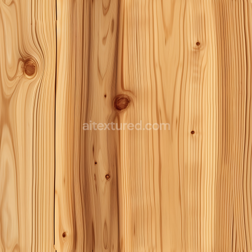 Seamless 3D PBR Texture of Pine Wood Planks with Natural Grain and Knots