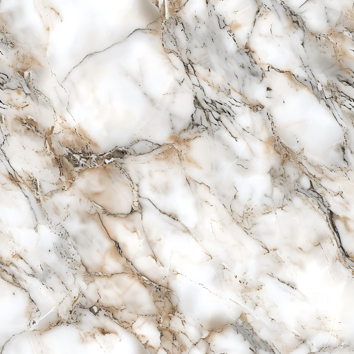Arabescato White Marble PBR Texture with Soft Brown Veins seamless Marble PBR texture