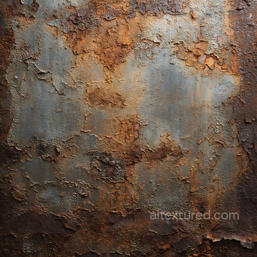 Rusty Metal Texture Featuring Peeling and Cracked Paint with Rich Rust Tones seamless Rust PBR texture