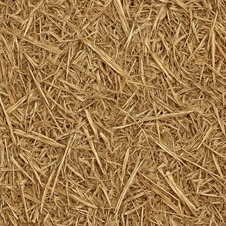 Photorealistic Barn Straw seamless PBR texture preview