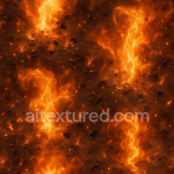 seamless Seamless 3d texture showing explosive ignition with firestorm and burning fragments in detailed 8k pbr texture 8k free download PBR