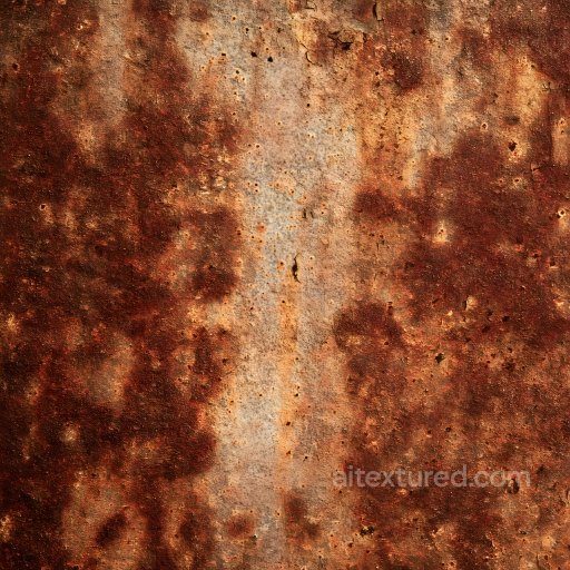 Rusted Metal Texture Featuring Deep Rust Clusters and Pitted Holes seamless Rust PBR texture