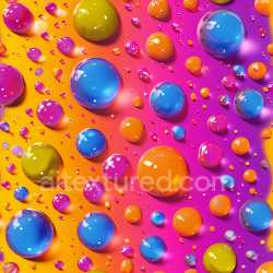 seamless Seamless 3D Inflated Glossy Bubble Drops PBR Texture in Vibrant Gradient Colors texture 8k free download PBR