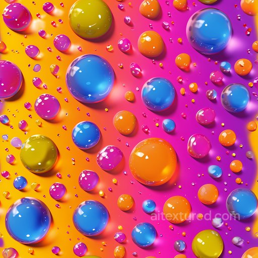Inflated Glossy Multicolor Bubble PBR Texture seamless Inflated PBR texture