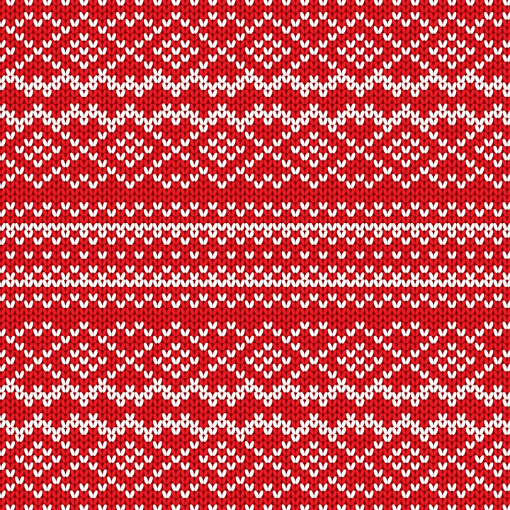 All Christmas Digital paper of Red and White Knitted Winter Pattern seamless PBR texture preview
