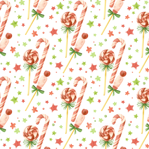 with Festive Watercolor Christmas Candy Pattern seamless Watercolor Christmas PBR texture