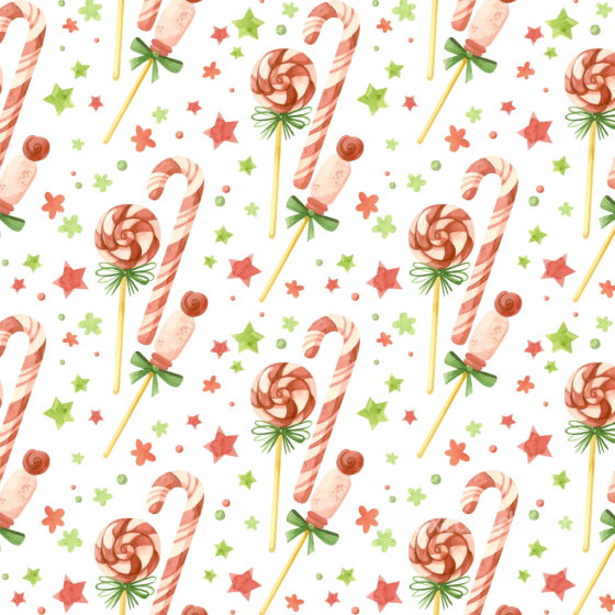 with Festive Watercolor Christmas Candy Pattern Watercolor Christmas texture preview
