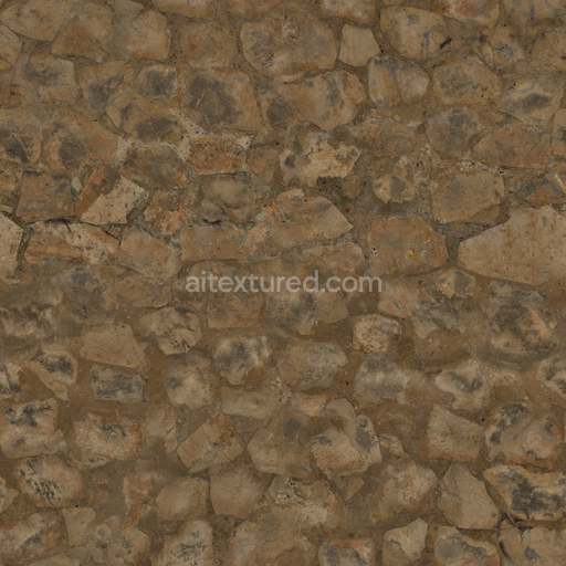 Rock Wall — Rock Discolored Weathered Wall Chipped Rocks — PBR seamless 3D texture