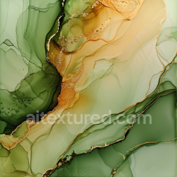 seamless Seamless 3D Alcohol Ink PBR Texture Featuring Olive Green and Gold Veins texture 8k free download PBR