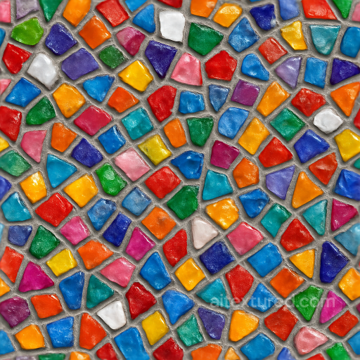 Smalti Glass Mosaic With Colorful Shards And Reflective Shards seamless Mosaic PBR texture