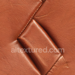 seamless Seamless 3D Quilted Brown Leather PBR Texture with Detailed Grain and Stitching texture 8k free download PBR