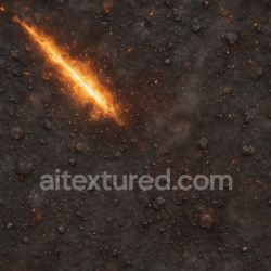 seamless Seamless 8k PBR 3d texture displaying fire flare with scorched earth and gunpowder residue texture 8k free download PBR