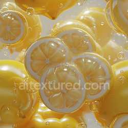 seamless Seamless 3D PBR Inflated Translucent Citrus Bubble Texture in Yellow texture 8k free download PBR