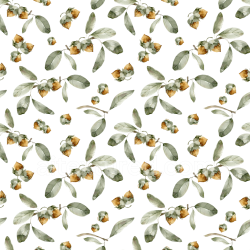 seamless Seamless 3D PBR Watercolor Greenery Texture with Delicate Floral Motifs texture 8k free download PBR