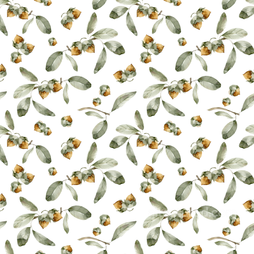 Watercolor Greenery Texture with Delicate Floral Motifs seamless watercolor greenery  PBR texture