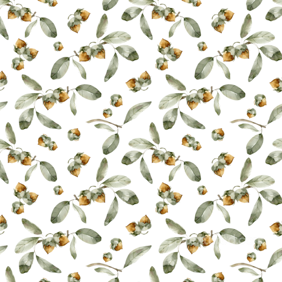 Watercolor Greenery Texture with Delicate Floral Motifs watercolor greenery texture preview