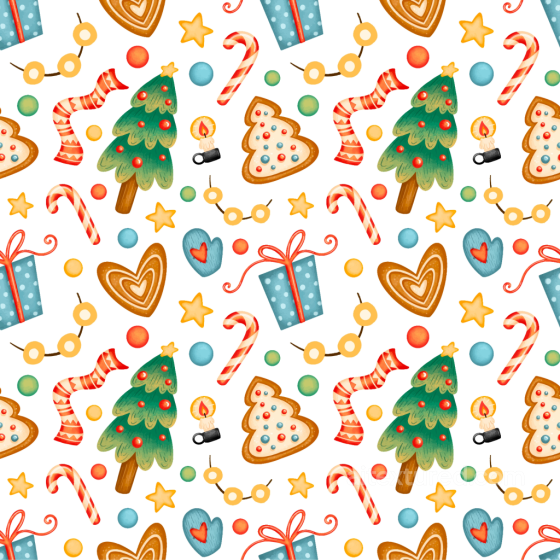 All Christmas Digital paper Texture of Festive Christmas Digital Paper with Holiday Icons All Christmas Digital paper texture preview