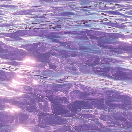 Stylized Purple Water Surface Texture with Light Reflections seamless Water PBR texture