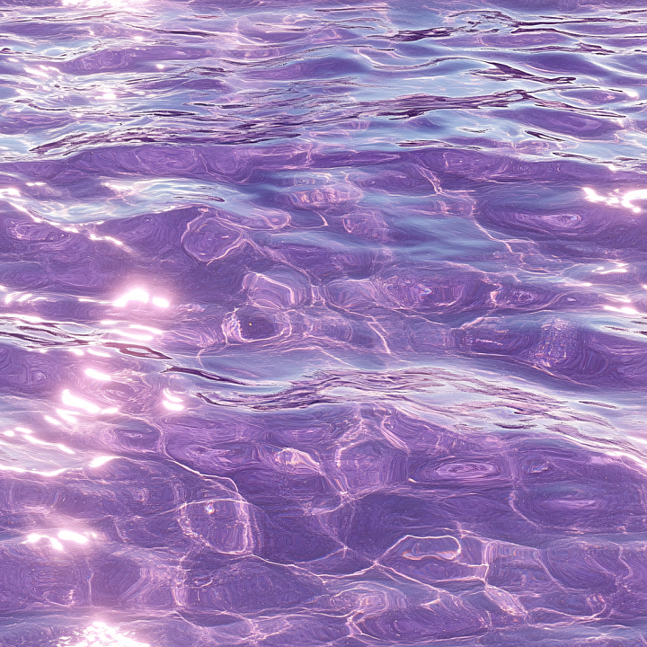 Stylized Purple Water Surface with Light Reflections seamless PBR texture preview
