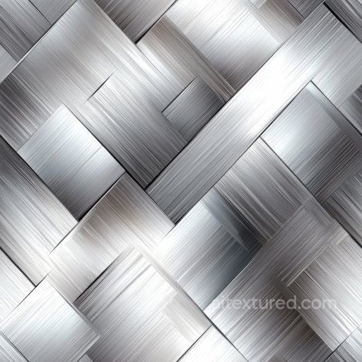 brushed steel PBR texture featuring a woven panel pattern seamless Metal PBR texture